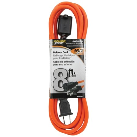 POWERZONE Cord Ext Otd Org Sjtw 16/2 8Ft OR481608